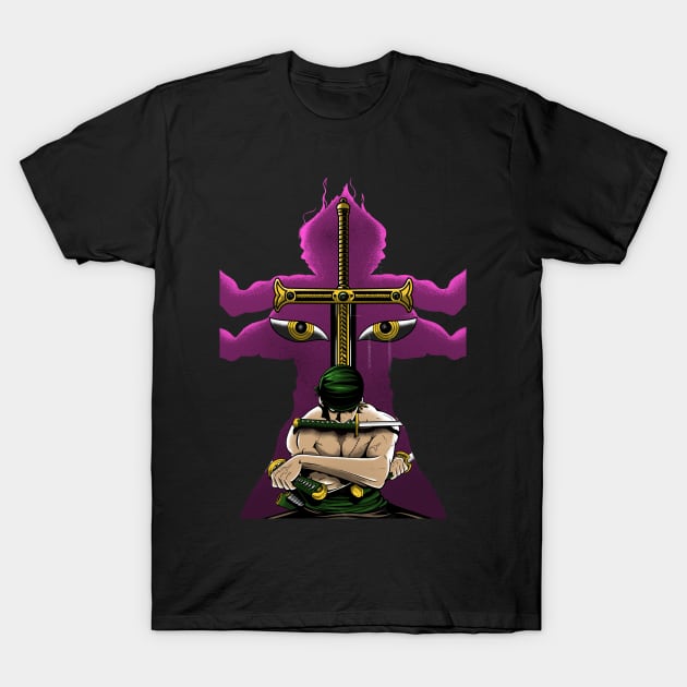 Roronoa Zoro Anime Illustration T-Shirt by namanyastudios